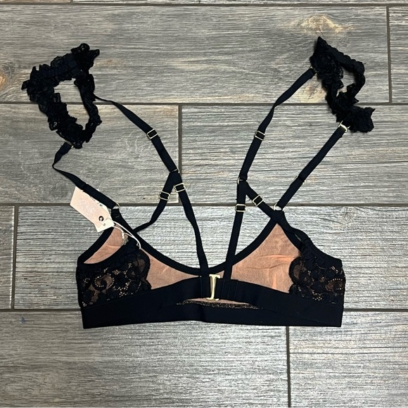 NWT Free People X We Are HAH Guard Her Bra or Belt Black Lace Small Bralette - Picture 6 of 15